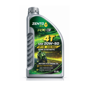 ZENTO OIL RX-3 4T Semi Synthetic SAE 20W-50 API SN JASO MA2 (0.8L)