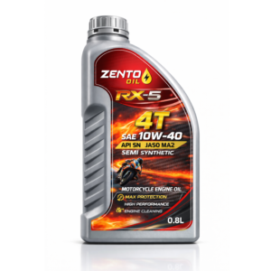 ZENTO OIL RX-5 4T Semi Synthetic SAE 10W-40 API SN JASO MA2 (0.8 L)
